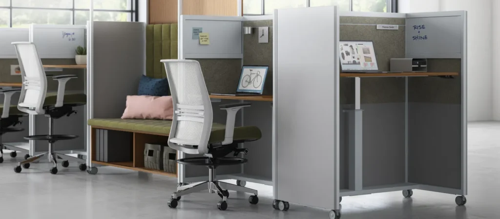 cubicles provide space to work